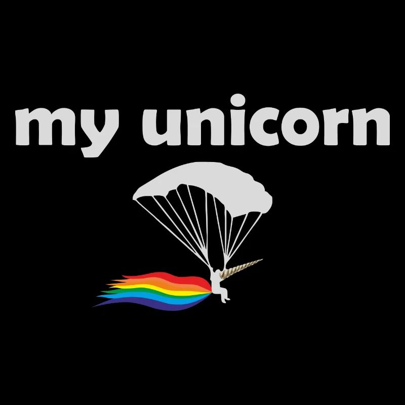 Einhorn Fallschirmspringer Skydiver Geschenk