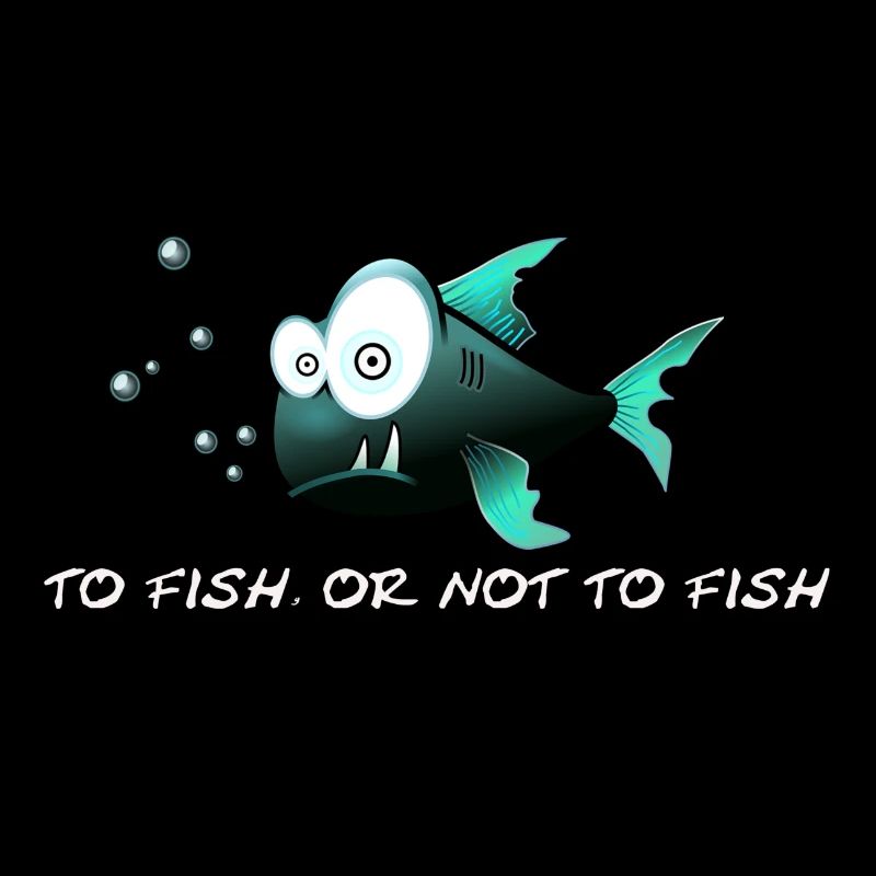 Lustige Fische, zu fischen, oder nicht zu fischen.