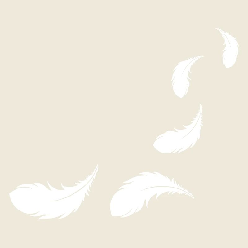 flying feathers white