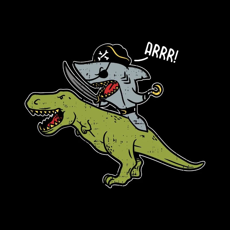 Hai reitet Dinosaurier