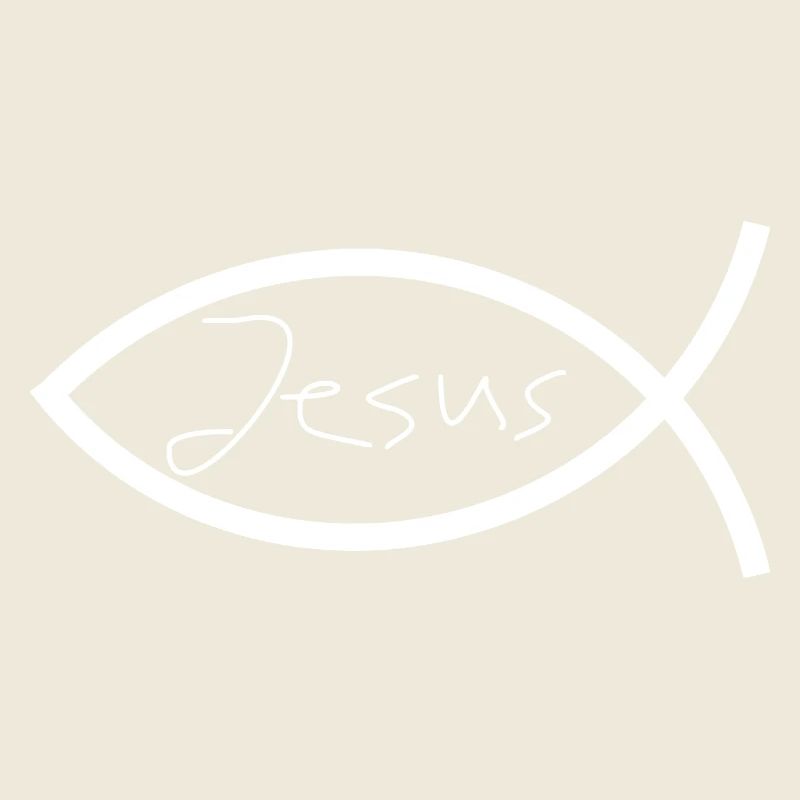 Jesus fish white Ichthys fish fish