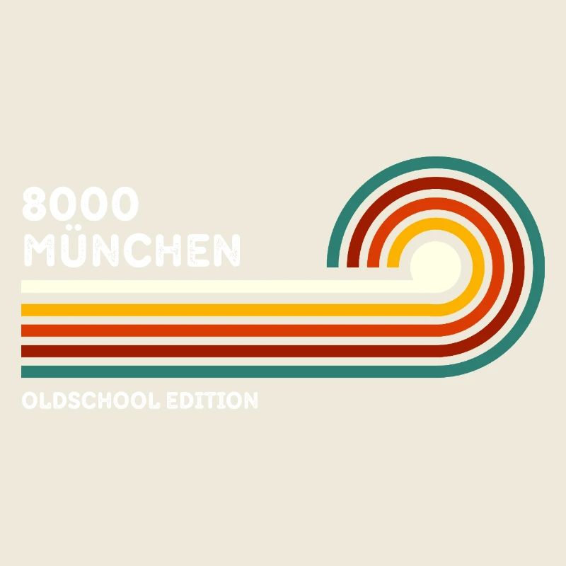 Munich Retro Shirt 8000 Postcode Souvenir Bavaria 70s