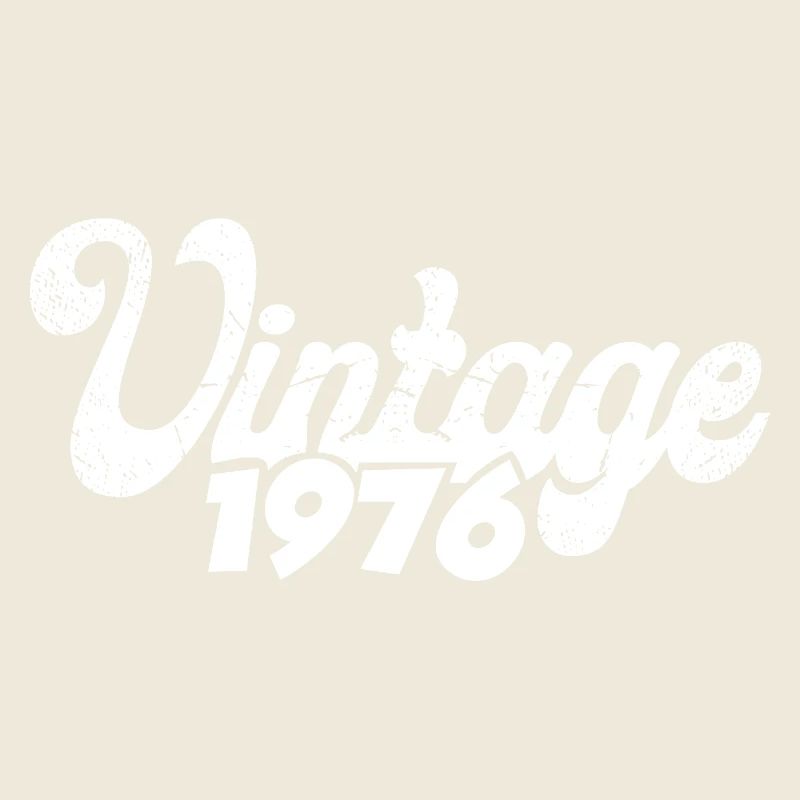 Lettrage rétro vintage 1976