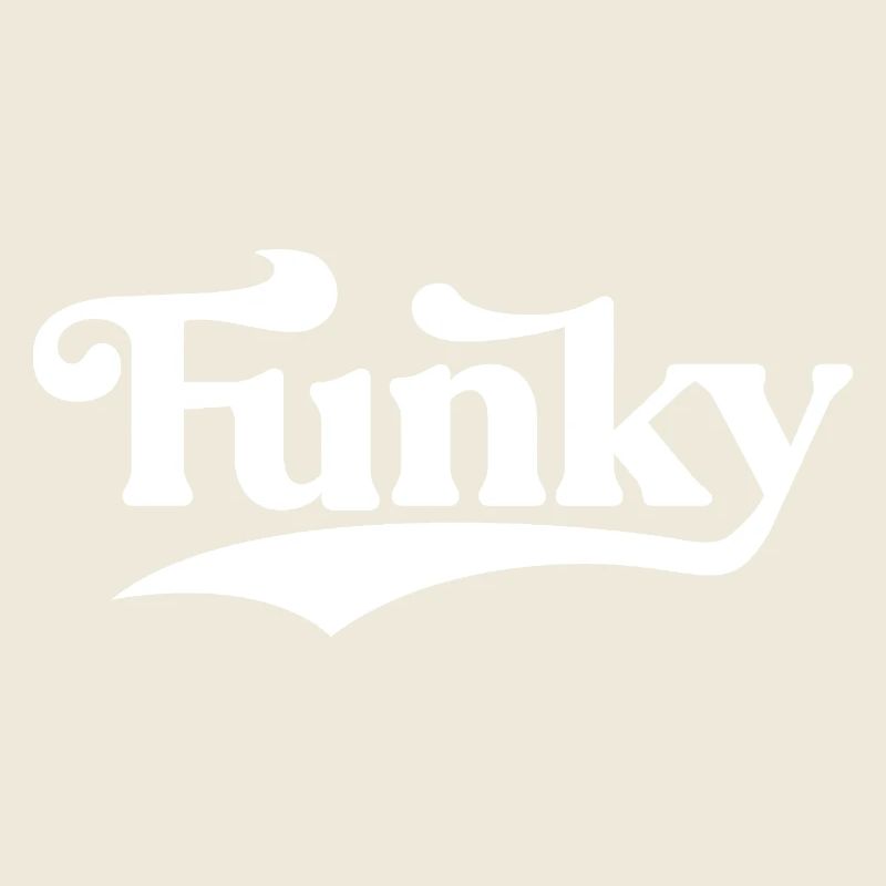 Funky Retro Script Logo