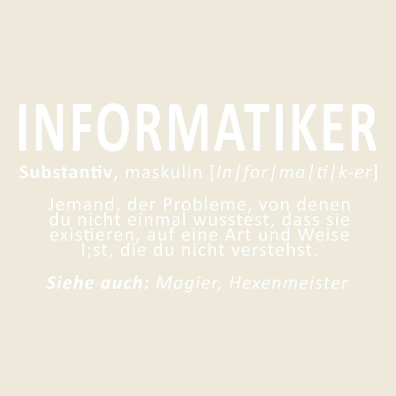 Informatiker PC Computer Internet Nerd Windows Lin