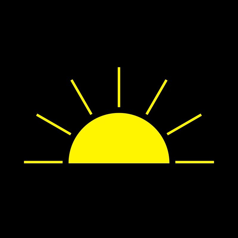 Rising or setting sun