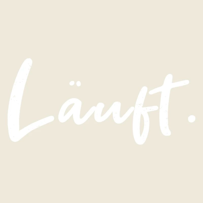 Läuft. – Handlettering Statement
