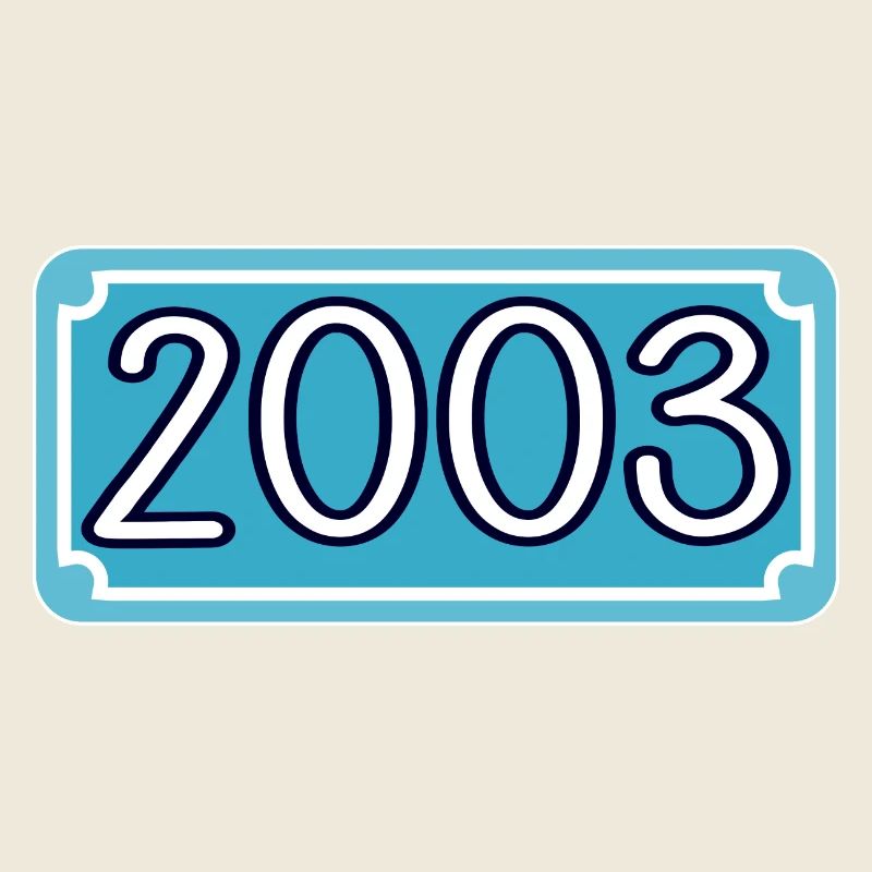 Année de naissance 2003 - année de lettrage 2003