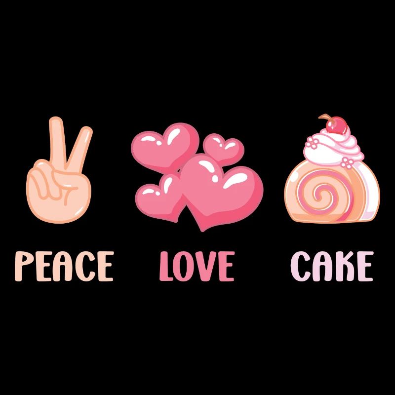 Pastry Lover Peace Love Cake Gift Idea