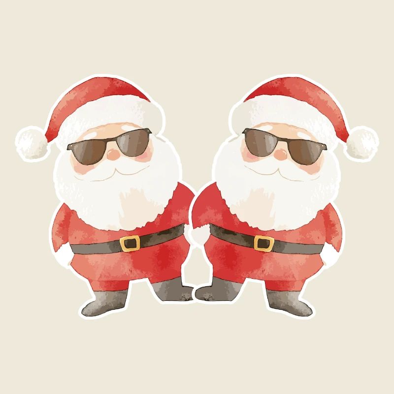 Père Noël Équipe de Noël drôle