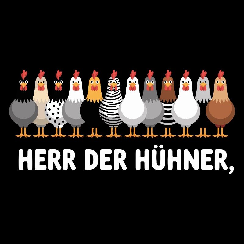 Herr Der Hühner Lustige Hühnergrafik