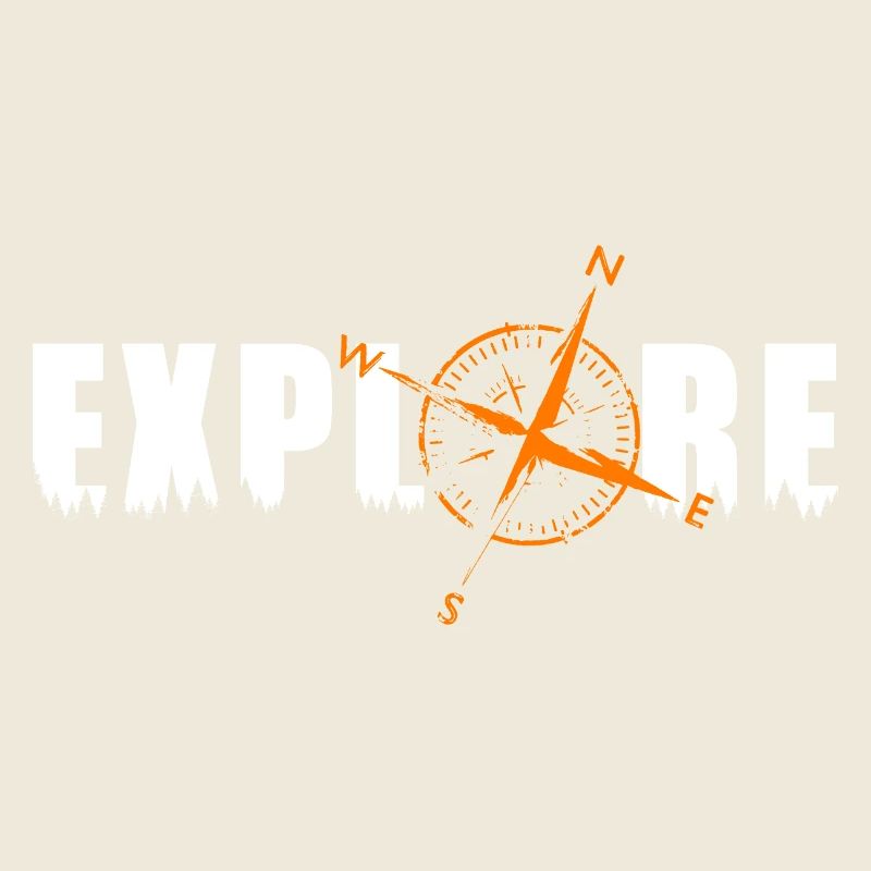Explore Motiv mit einem Kompass