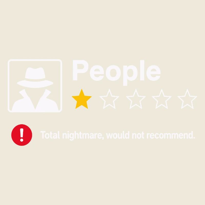People 1 Star Review Funny Sarcasm