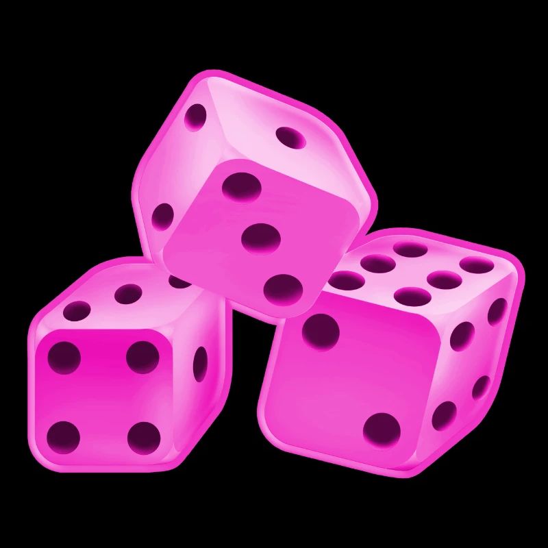 Dice pink