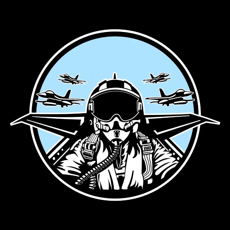 Jet Pilot / pilote de chasse 01_schwarz blanc