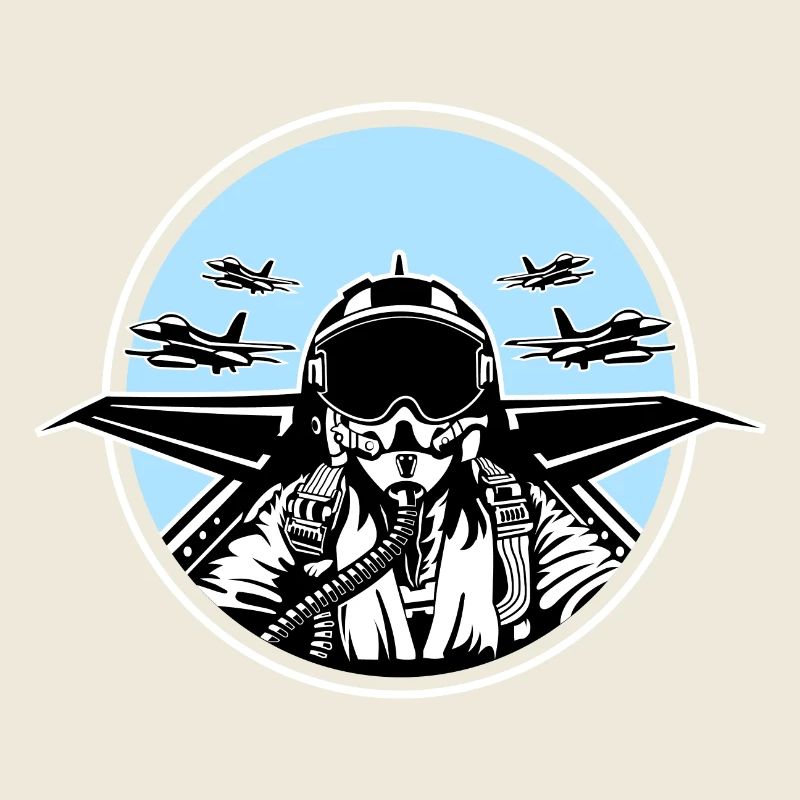 Jet Pilot / Kampfpilot 01_black white