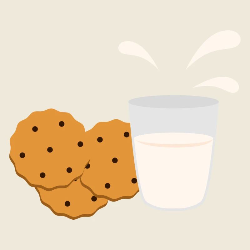 Biscuits with milk breakfast gift idea