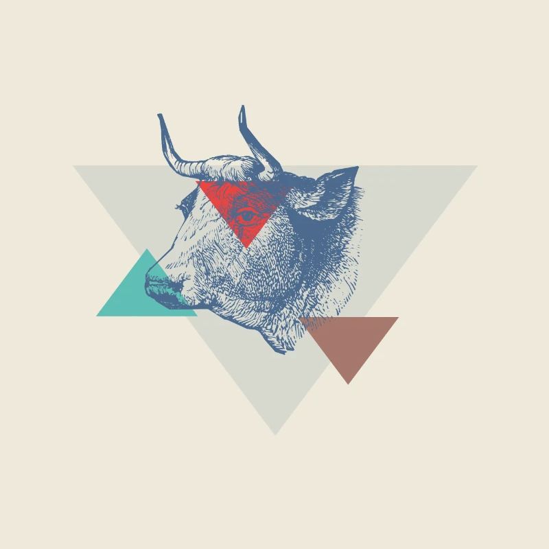 Conception de triangle de vache