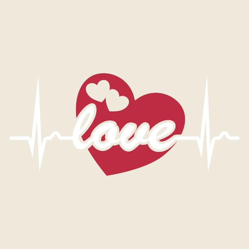 ECG Curve - Heart Curve - Valentine's Day - Love