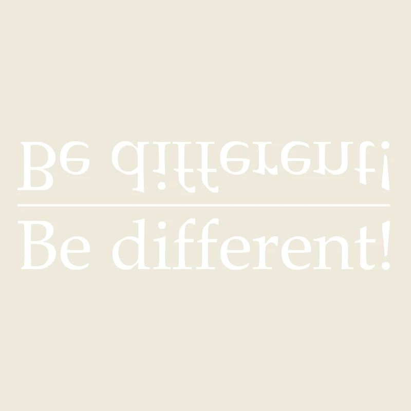 Be different Kontrast-Typografie