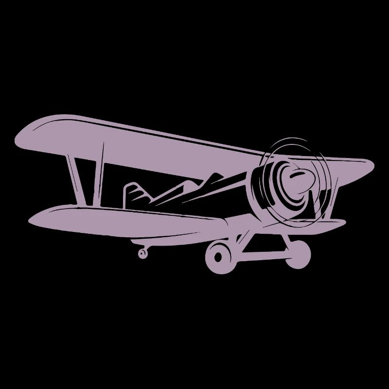 Doppeldecker Pilot Retro Minimalistisch