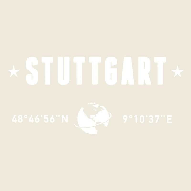 Stuttgart Germany Coordinates Gps Globe White