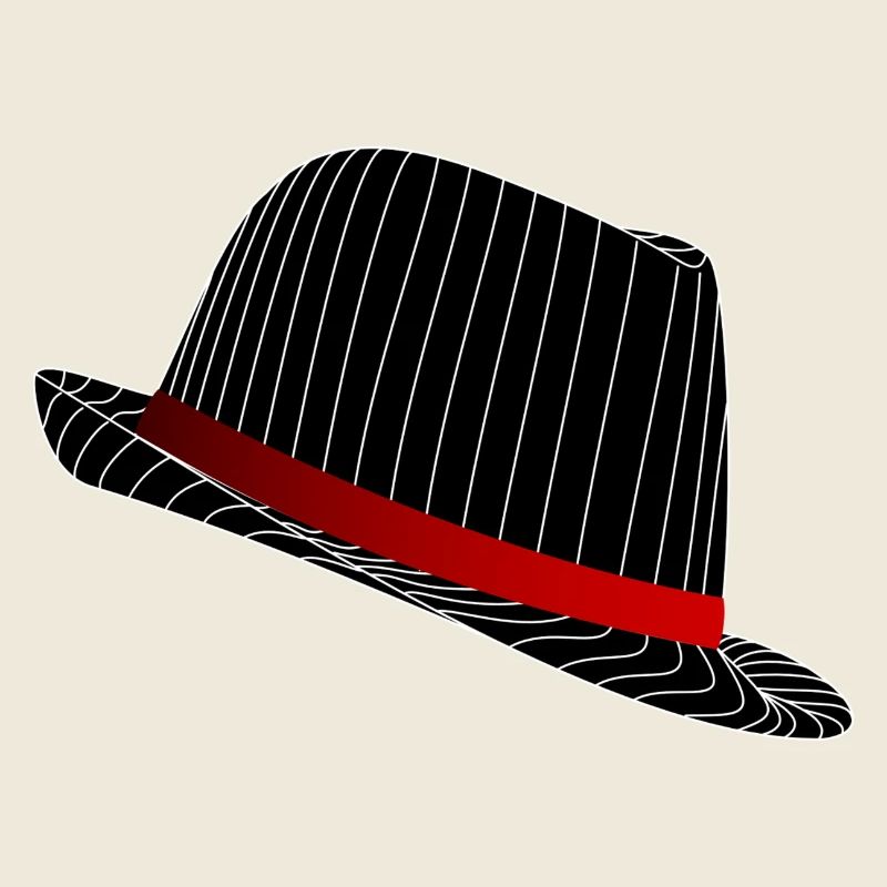 Chapeau élégant dans la conception de rayures.