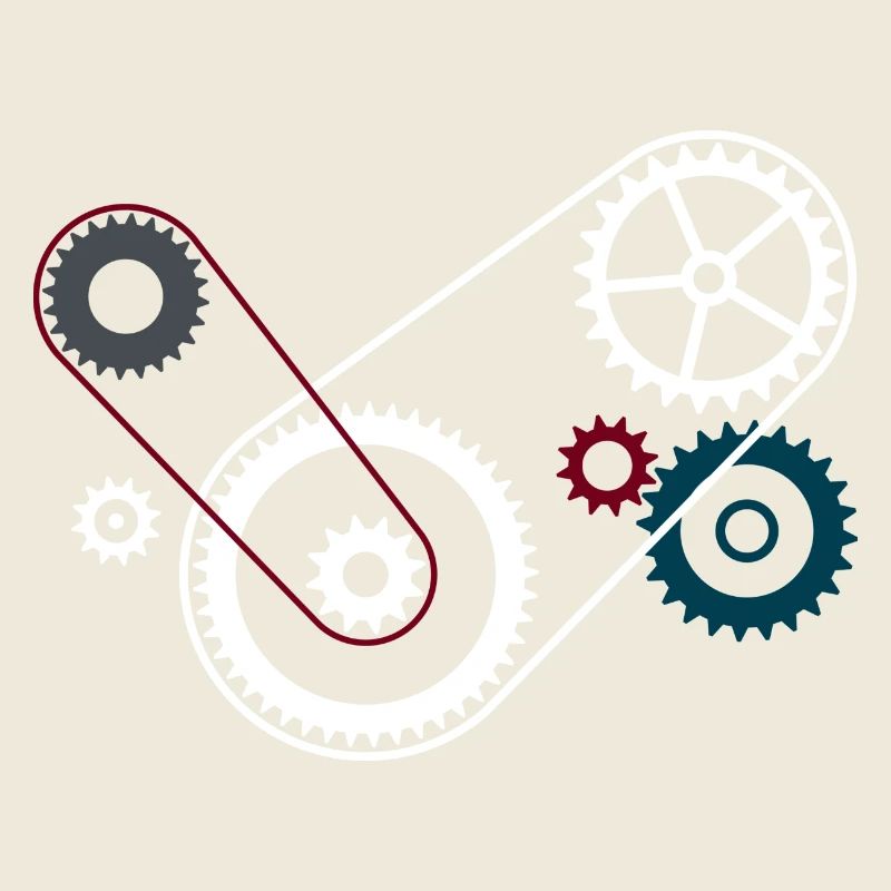 Gears gearbox engine block