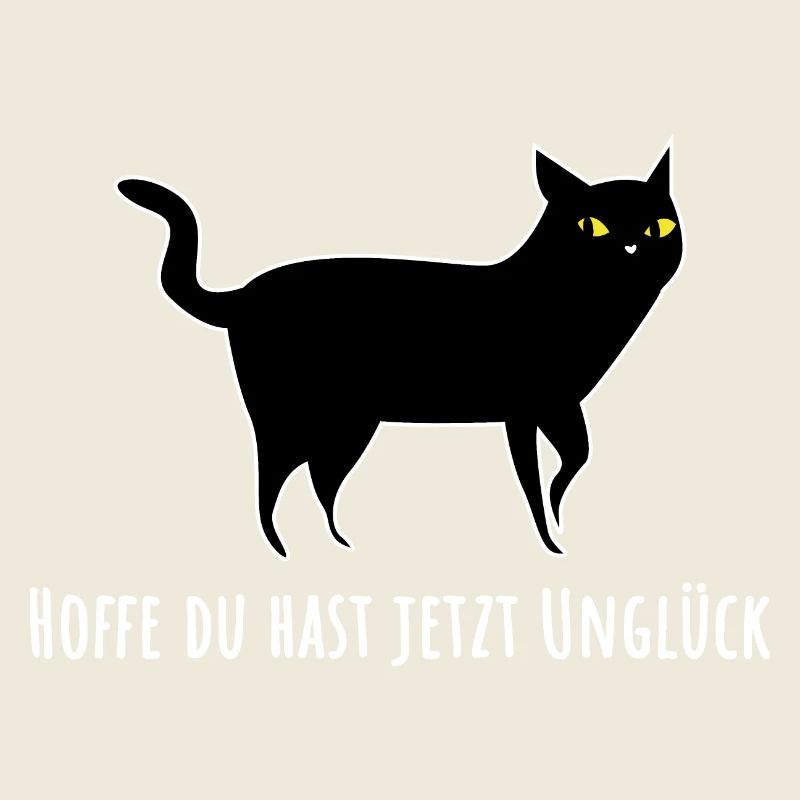 Schwarze Katze mit Unglück