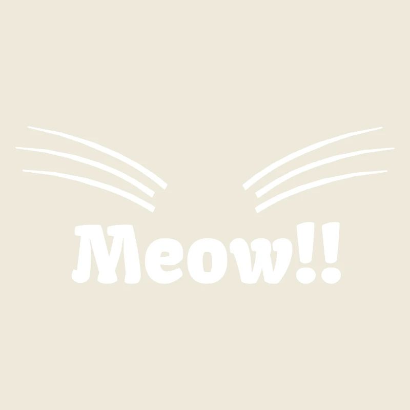 Katzen Sprüche „Meow“, Schnurrhaare, closing