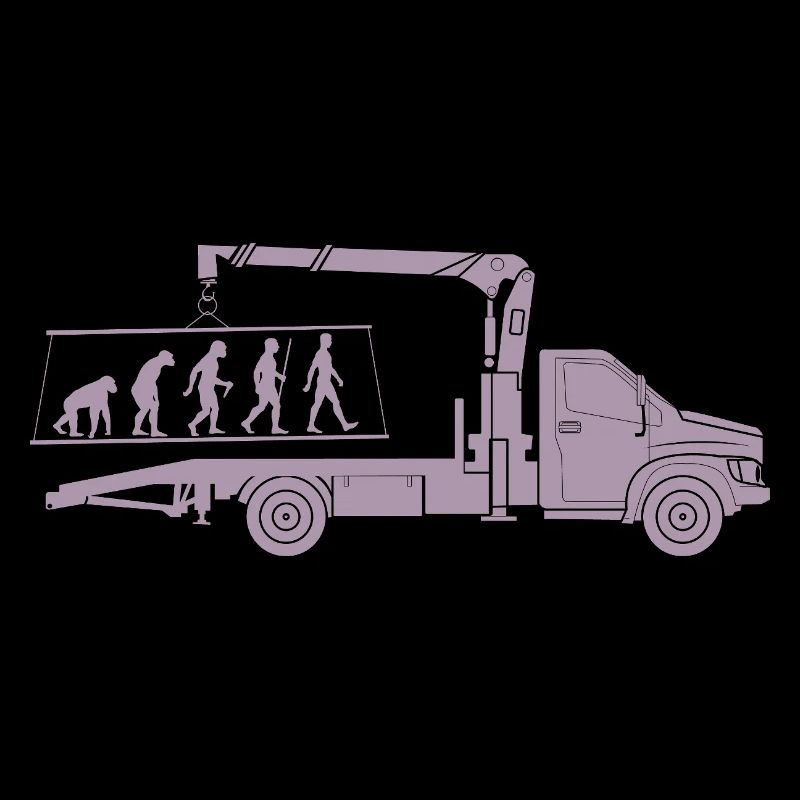Abschlepper Evolution Silhouette Minimalistisch