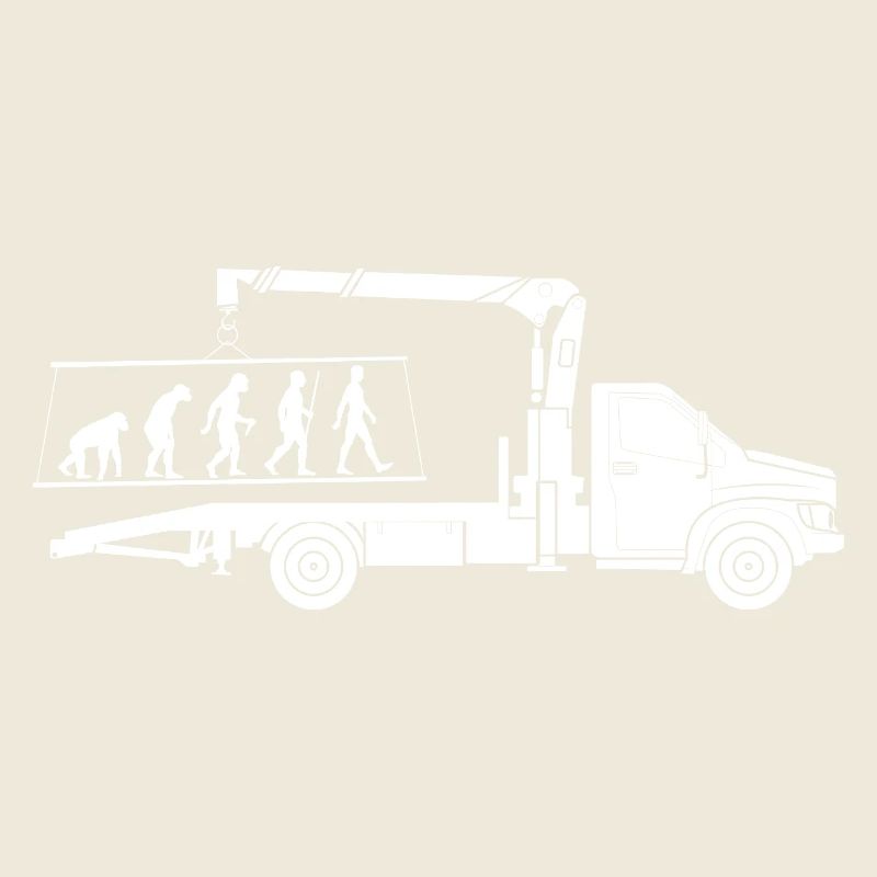 Abschlepper Evolution Silhouette Minimalistisch