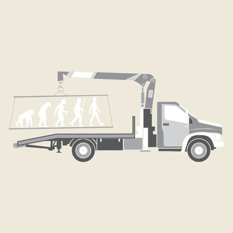 Abschlepper Evolution Silhouette Minimalistisch