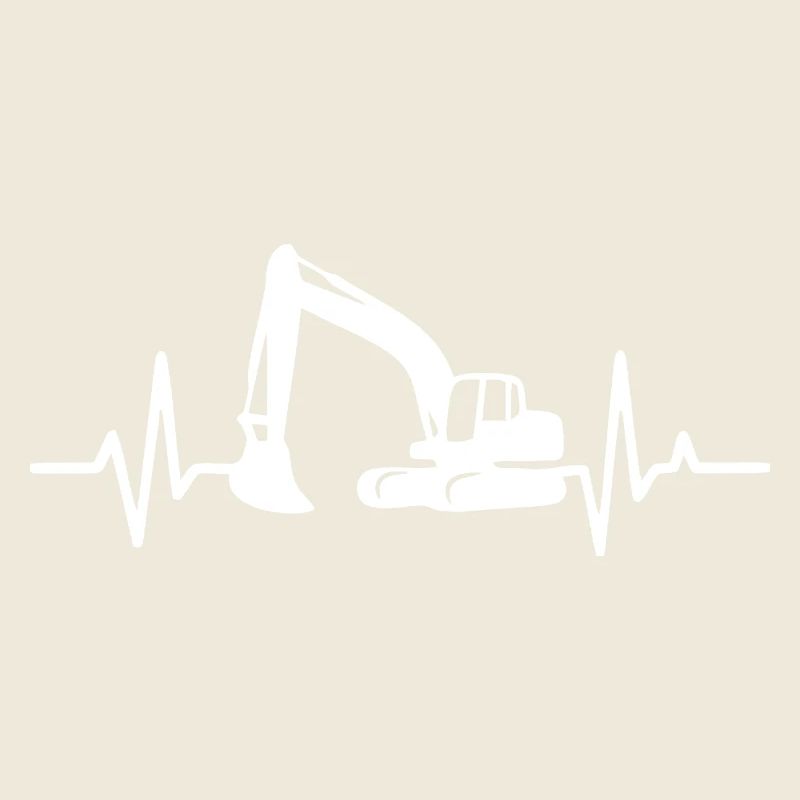 Construction Excavator Silhouette Design