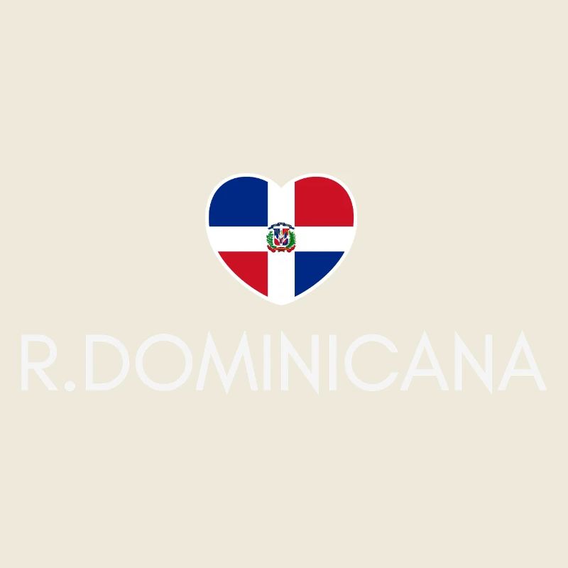 Heart with Dominican flag, Dominican pride