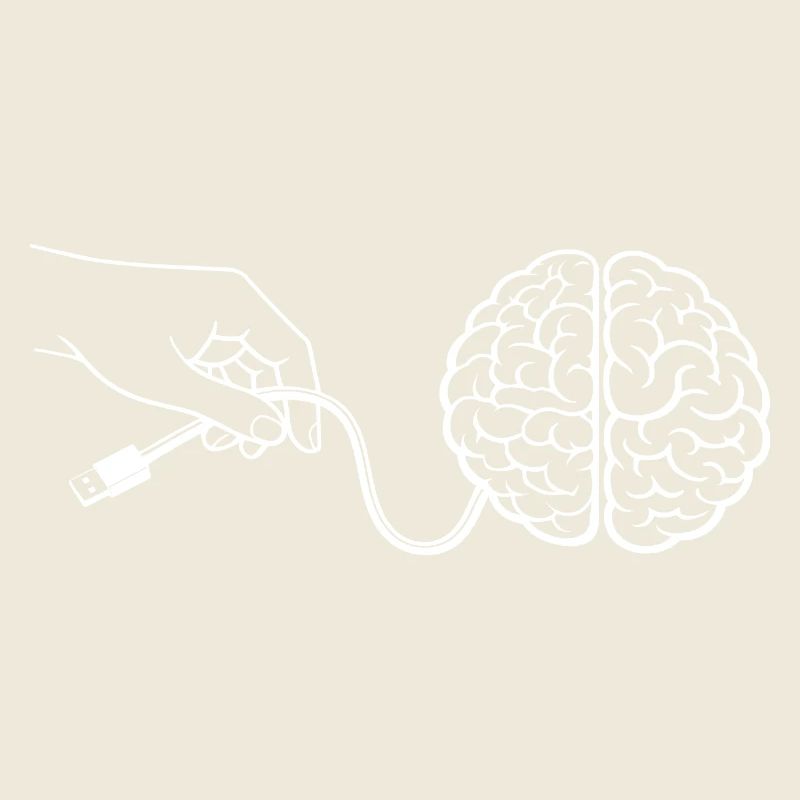 Brain Head Cable Connector Artificial Intelligence