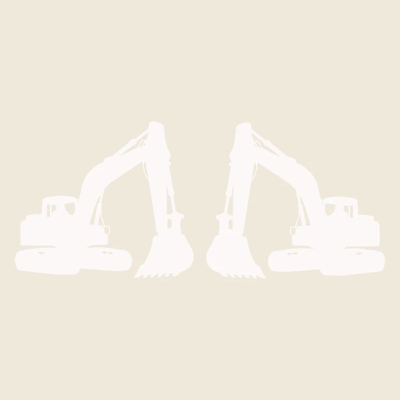 Doppel Bagger Silhouette