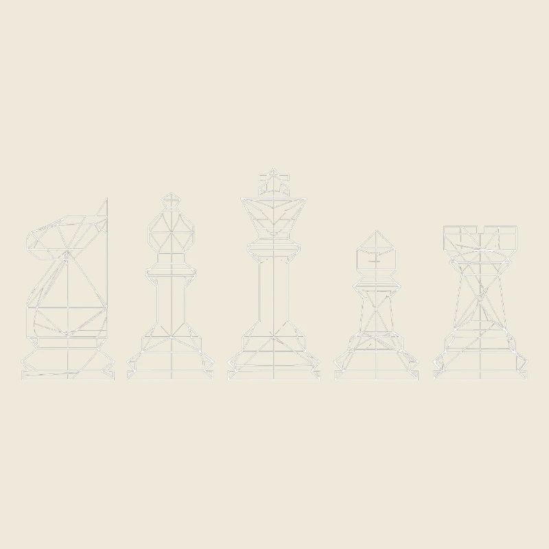 Jeu de société minimaliste de conception de pièces d’échecs