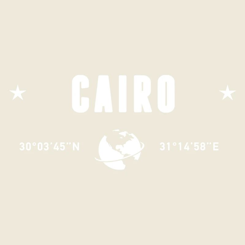 Le Caire, Égypte, coordonnées : planète Terre blanche