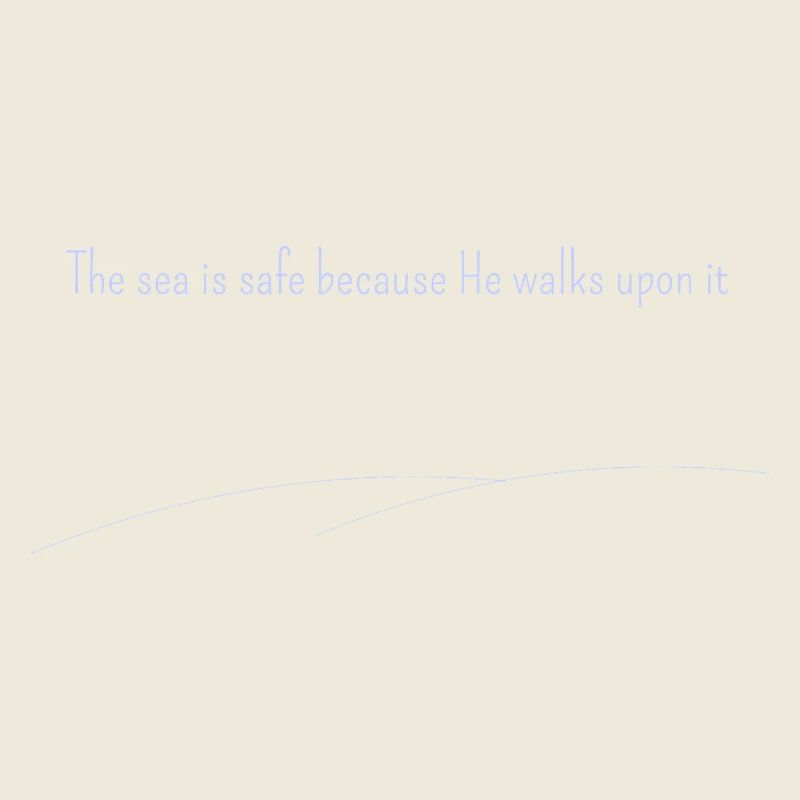 La mer est sûre parce qu’Il marche — pour les couleurs sombres