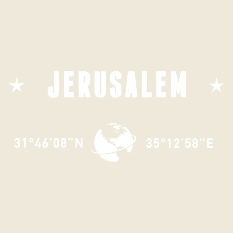 Jerusalem Holy Land Coordinates Globe