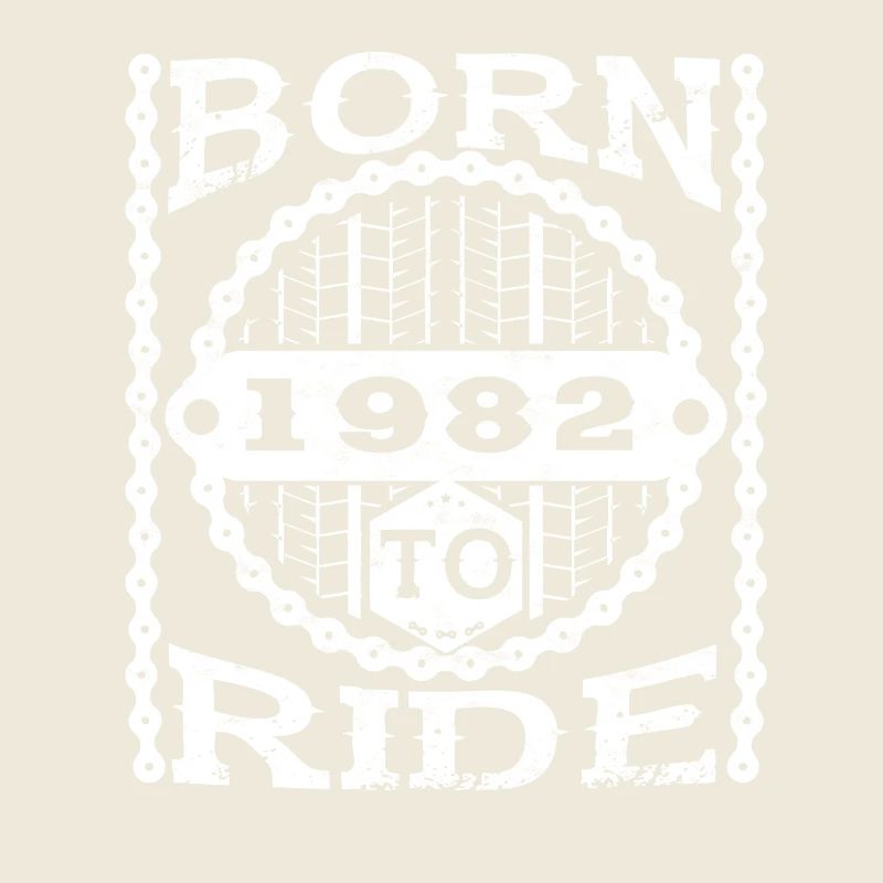 born ride geburtstag biker geschenk fahrrad 1982