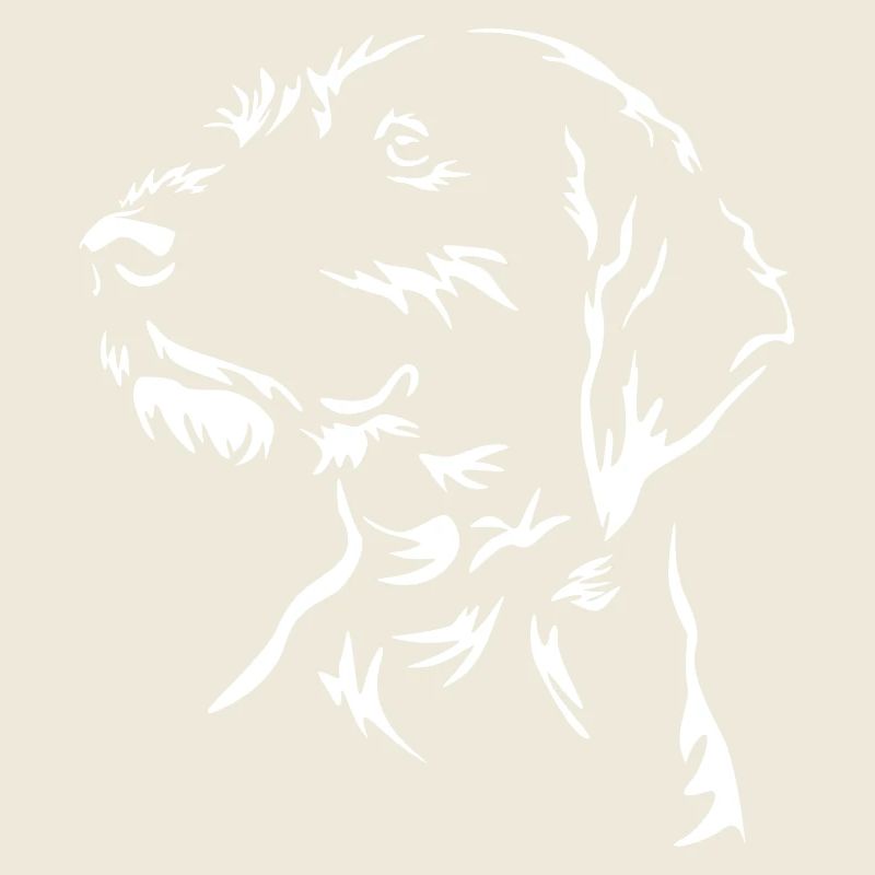 German Wirehaired Head "Black Edition"