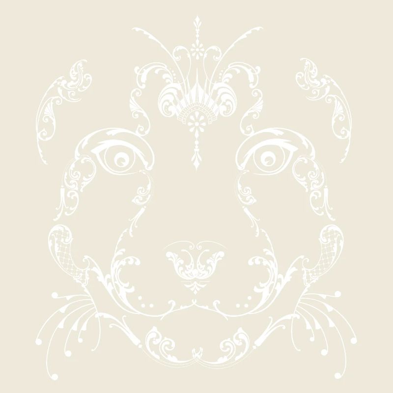 Snow leopard cheetah psychedelic ornament pattern