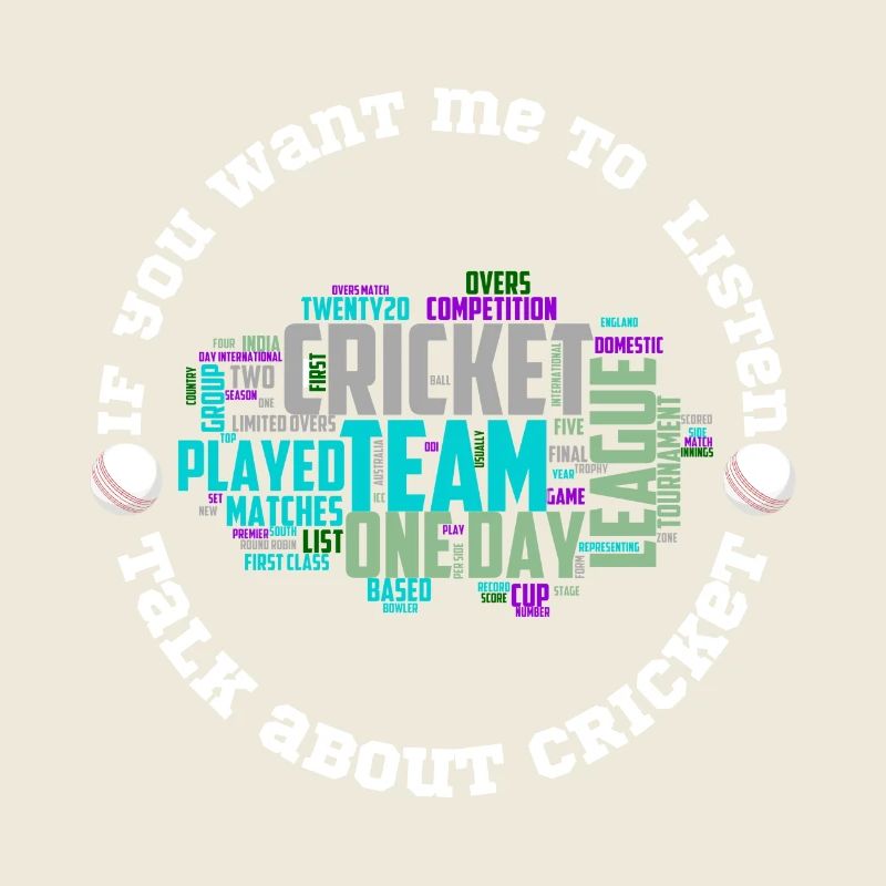 Cricket Team Word Cloud OneDay Layout