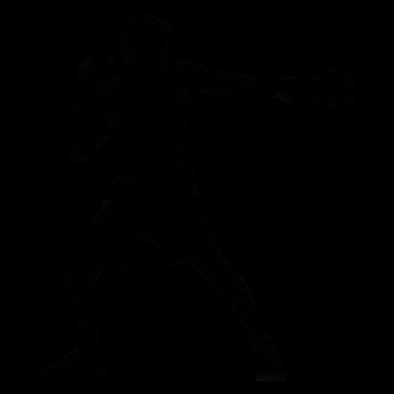 Silhouette de boxeur, design de boxe vif