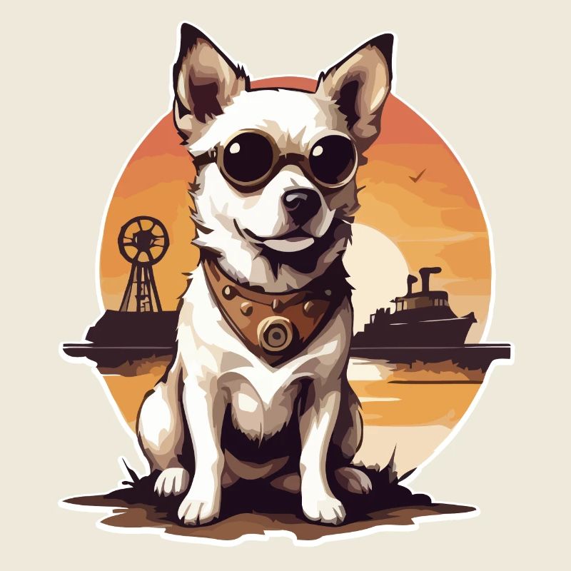Chien steampunk