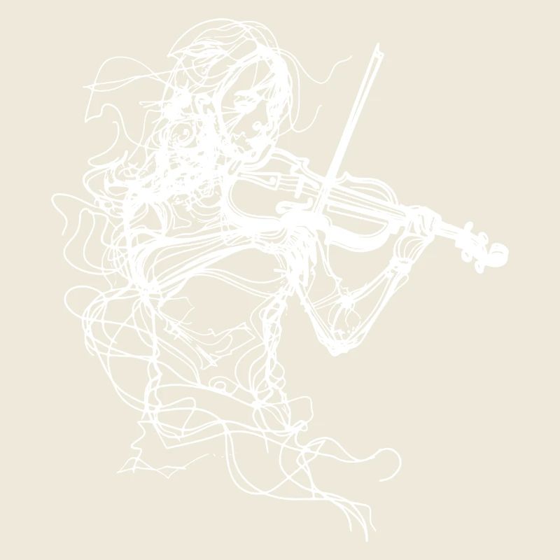 Violinist Line Art