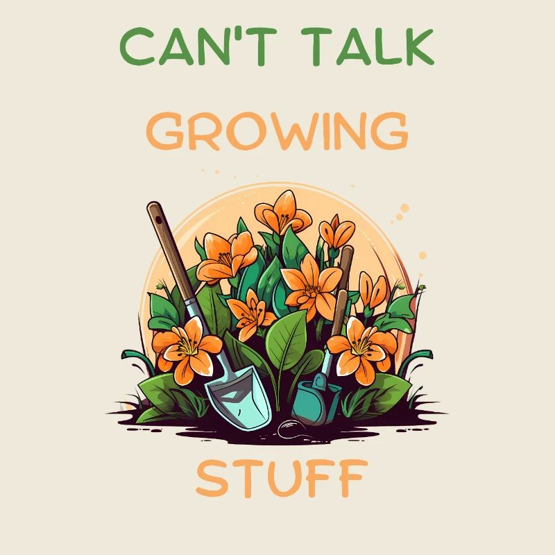 Cant Talk Growing Stuff Garden Floral Tee