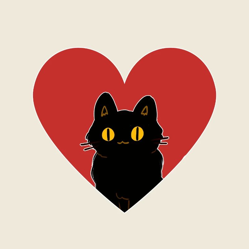 CHAT D’AMOUR POUR LA SAINT-VALENTIN TSHIRT